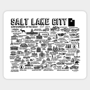 Salt Lake City Map Sticker